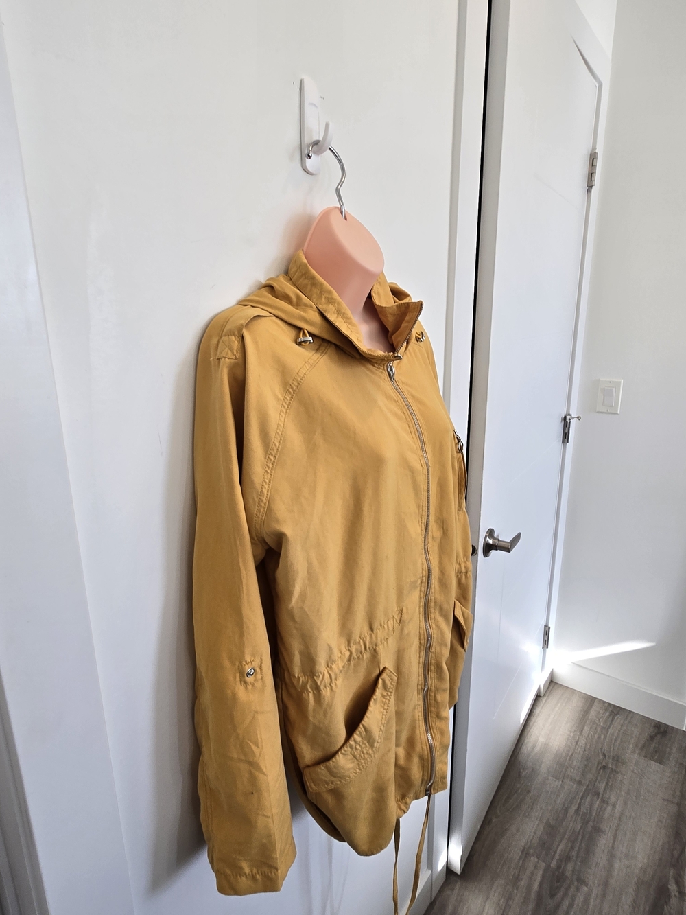 Streetwear Society Mustard Hooded Utility Jacket- Medium